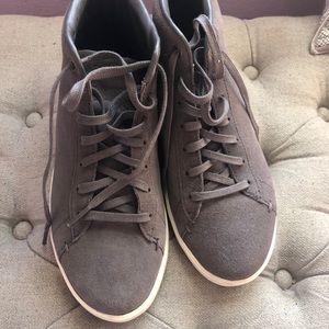Cole haan barely worn suede height top sneakers